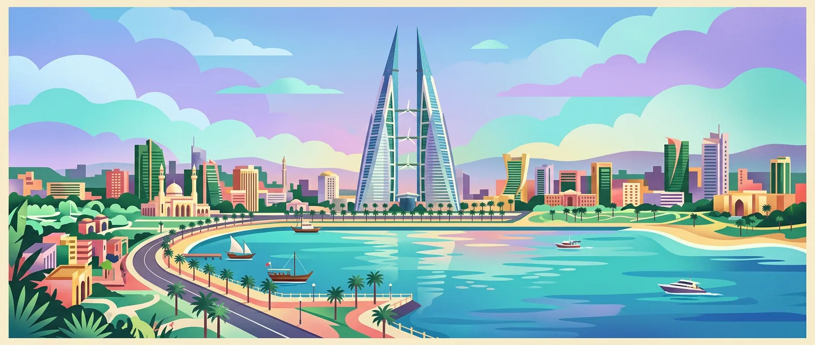 Landmarks and scenery of Bahrain