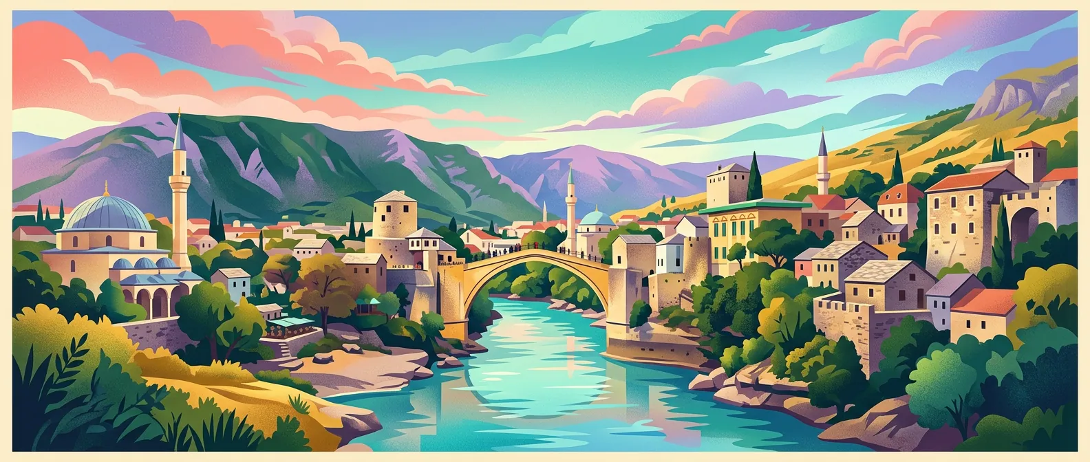 Landmarks and scenery of Bosnia and Herzegovina
