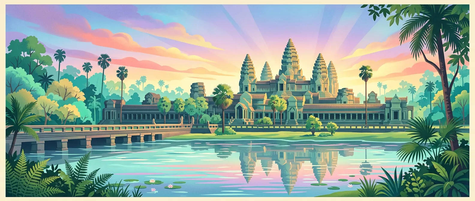 Landmarks and scenery of Cambodia