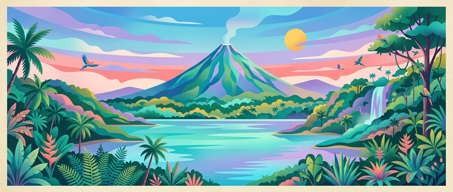 Landmarks and scenery of Costa Rica
