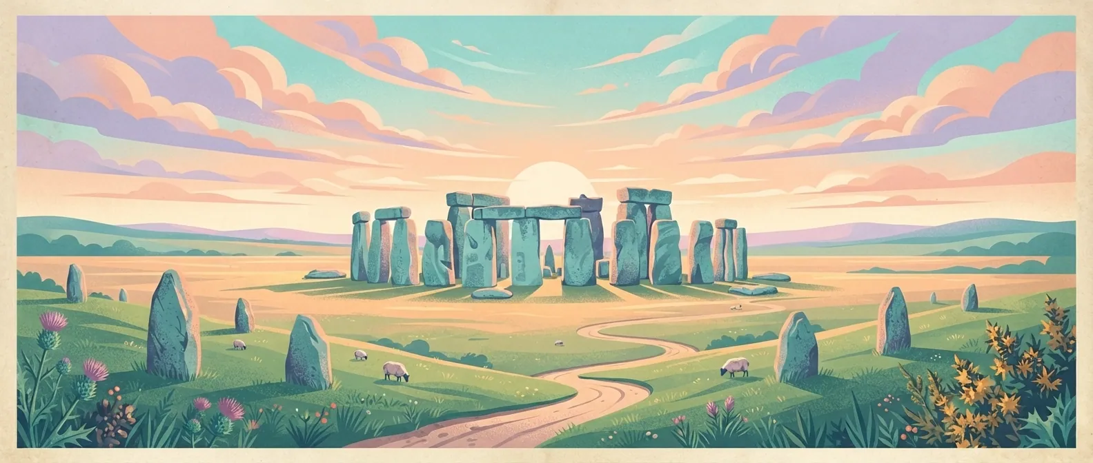 Landmarks and scenery of England