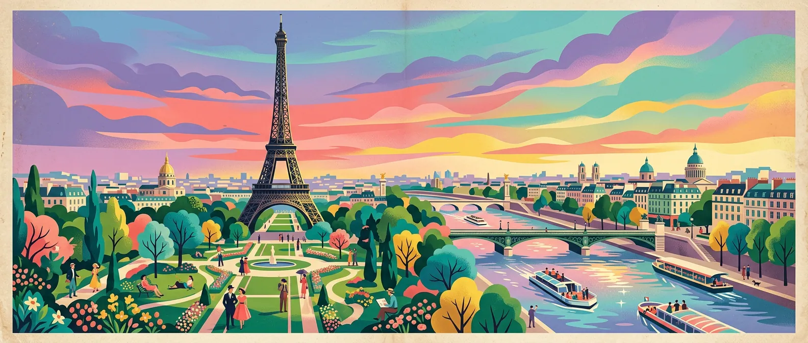 Landmarks and scenery of France