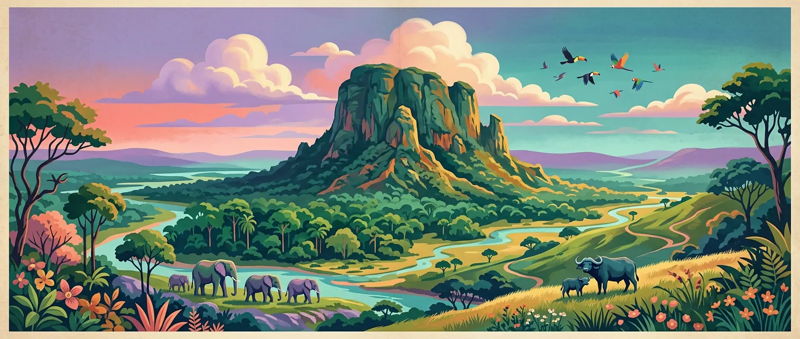 Landmarks and scenery of Gabon
