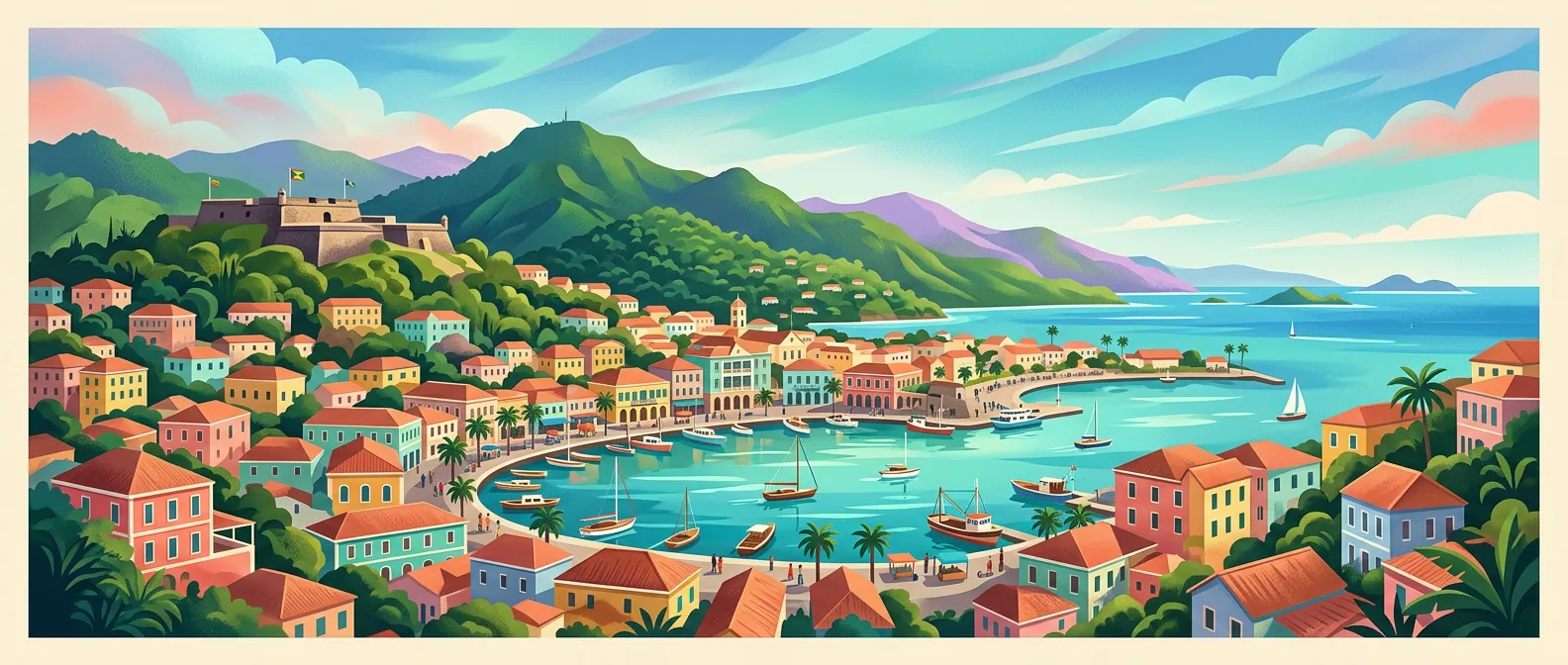 Landmarks and scenery of Grenada