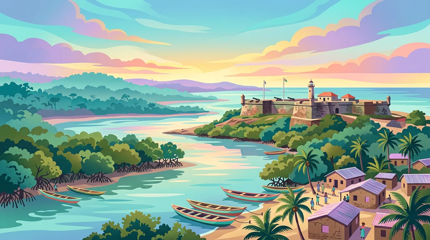 Landmarks and scenery of Guinea-Bissau
