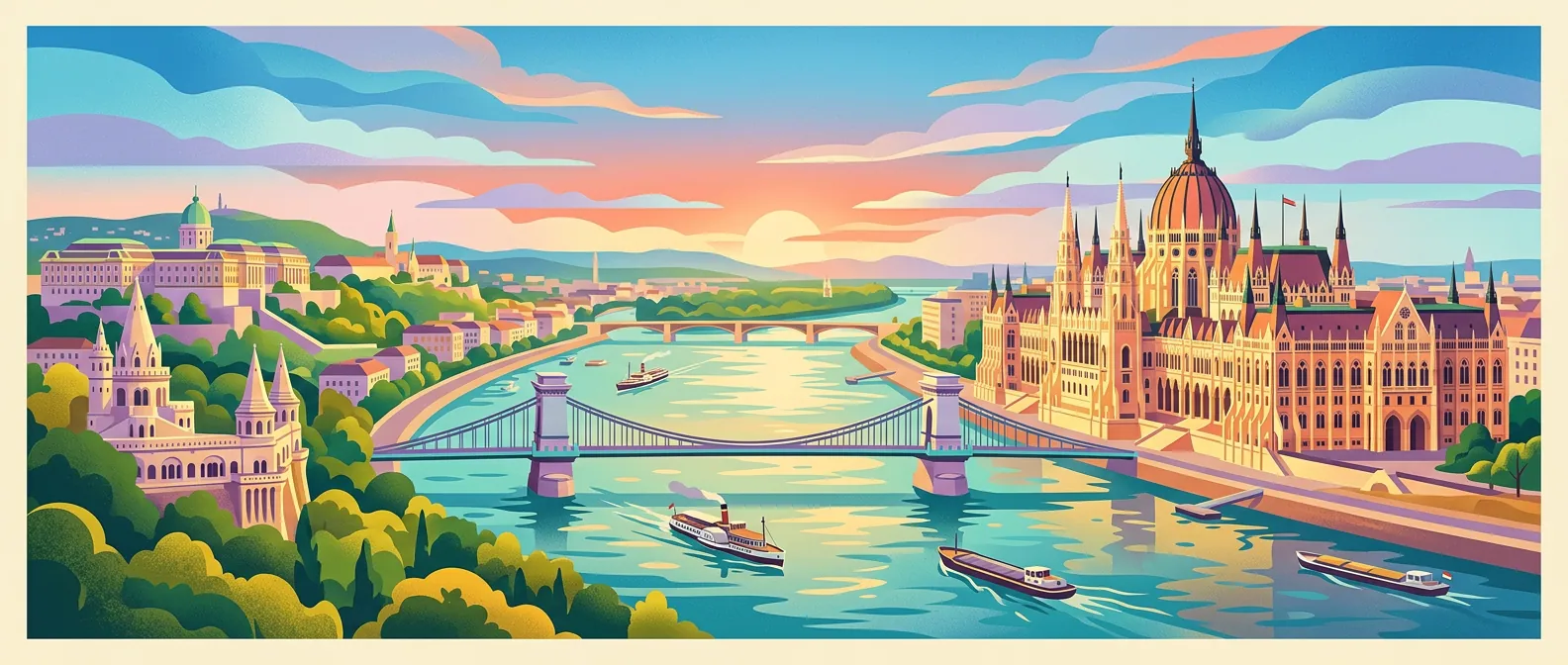 Landmarks and scenery of Hungary