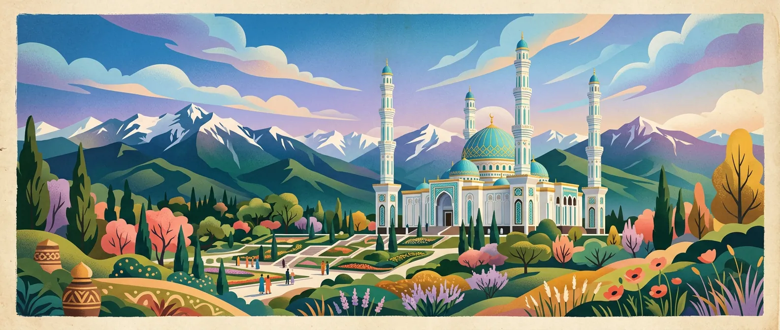 Landmarks and scenery of Kazakhstan