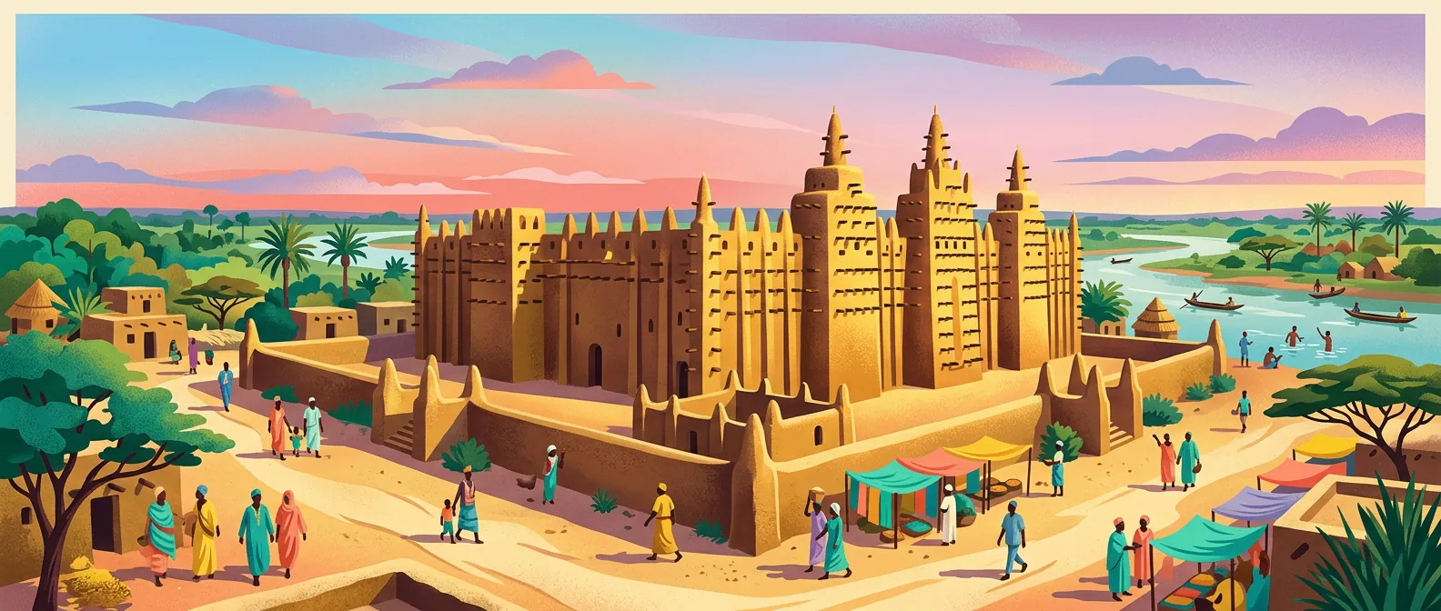 Landmarks and scenery of Mali