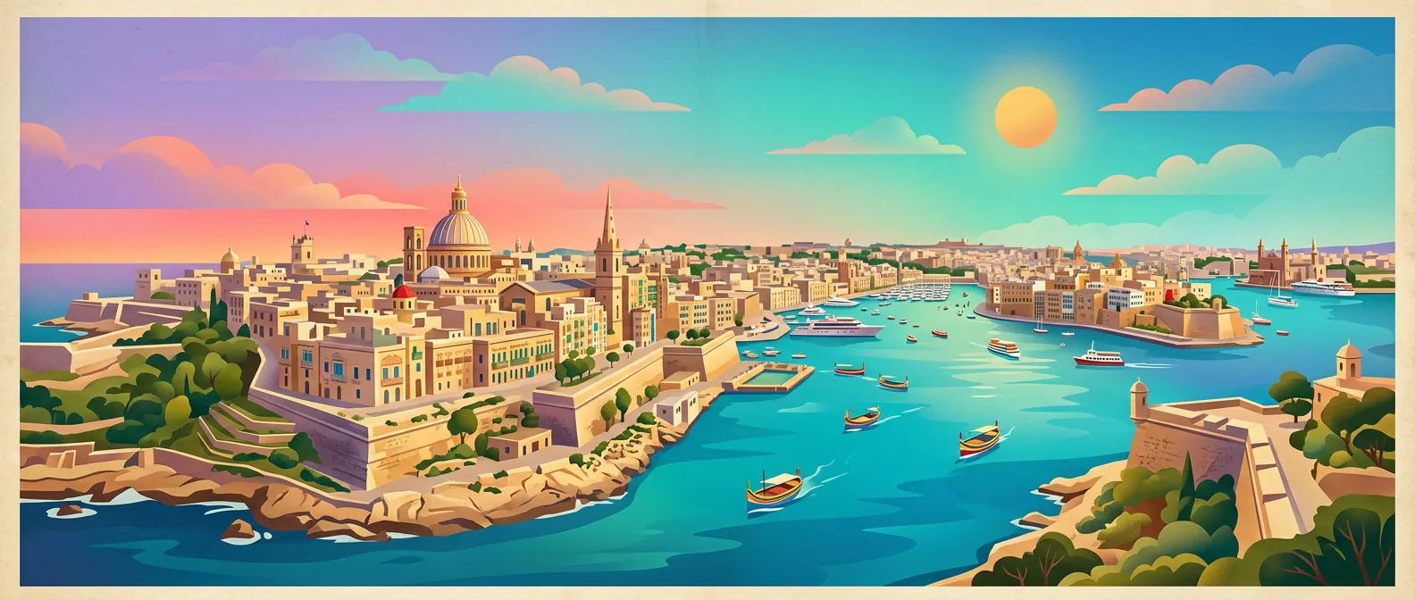 Landmarks and scenery of Malta