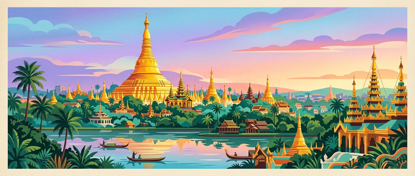 Landmarks and scenery of Myanmar