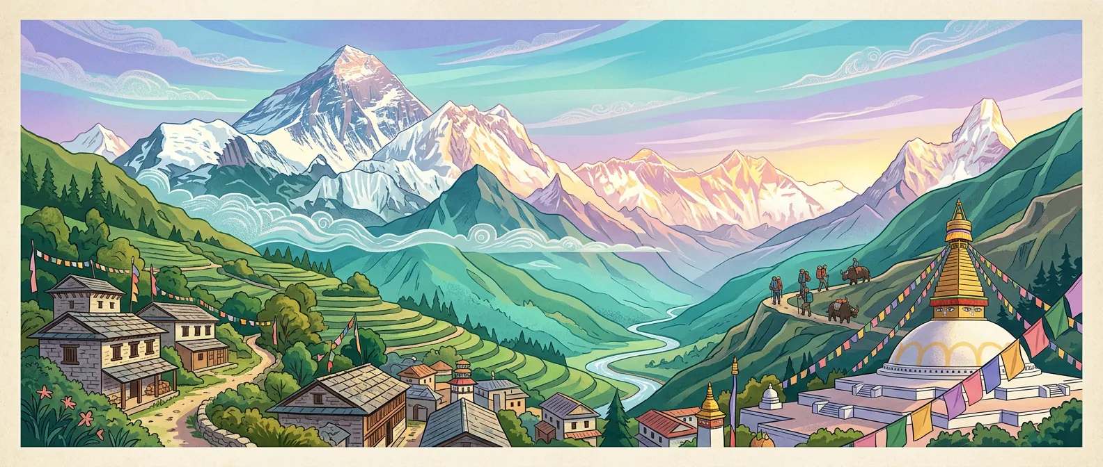 Landmarks and scenery of Nepal