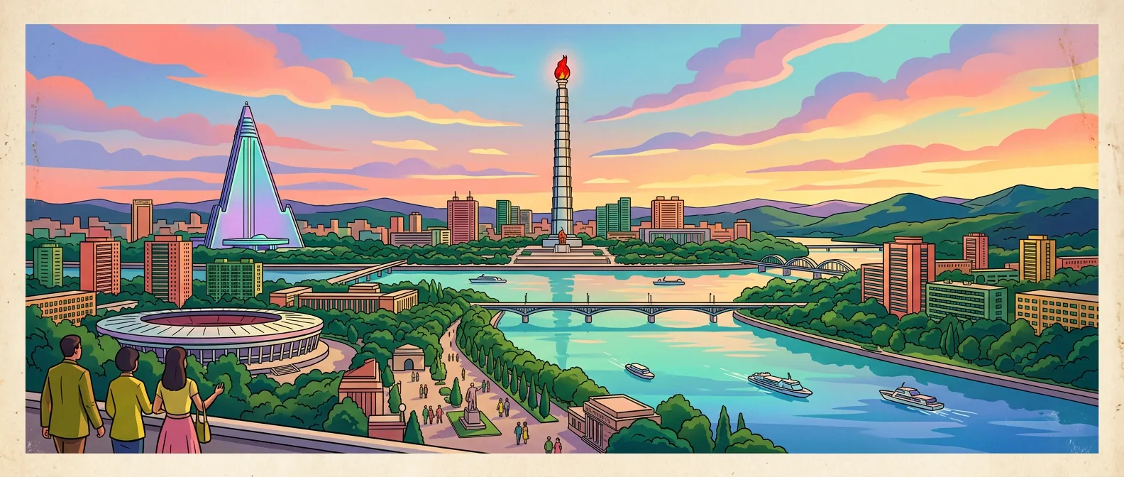 Landmarks and scenery of North Korea