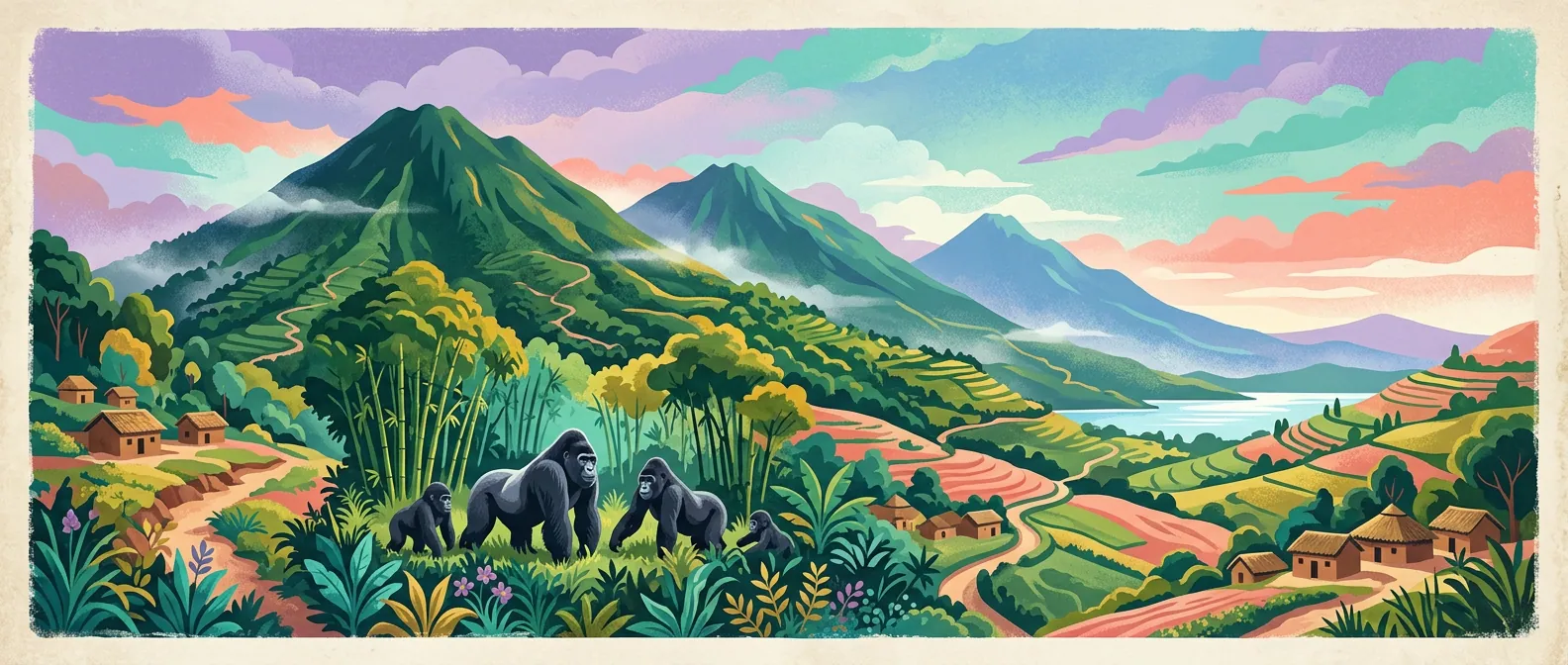 Landmarks and scenery of Rwanda