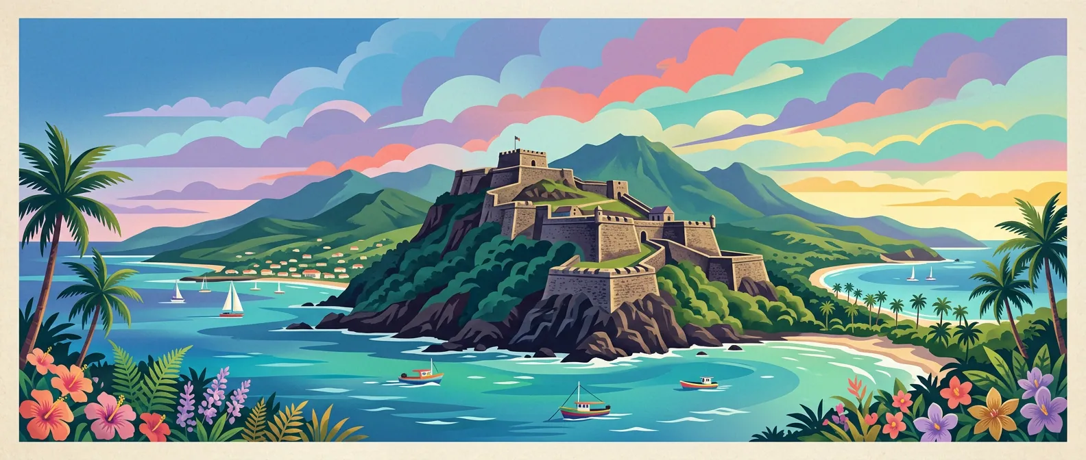 Landmarks and scenery of Saint Kitts and Nevis