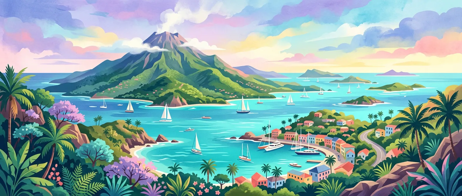 Landmarks and scenery of Saint Vincent and the Grenadines