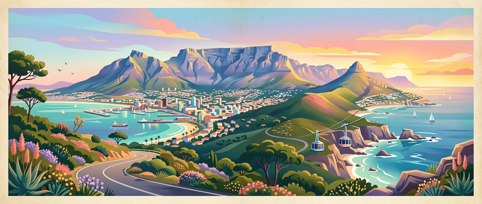 Landmarks and scenery of South Africa