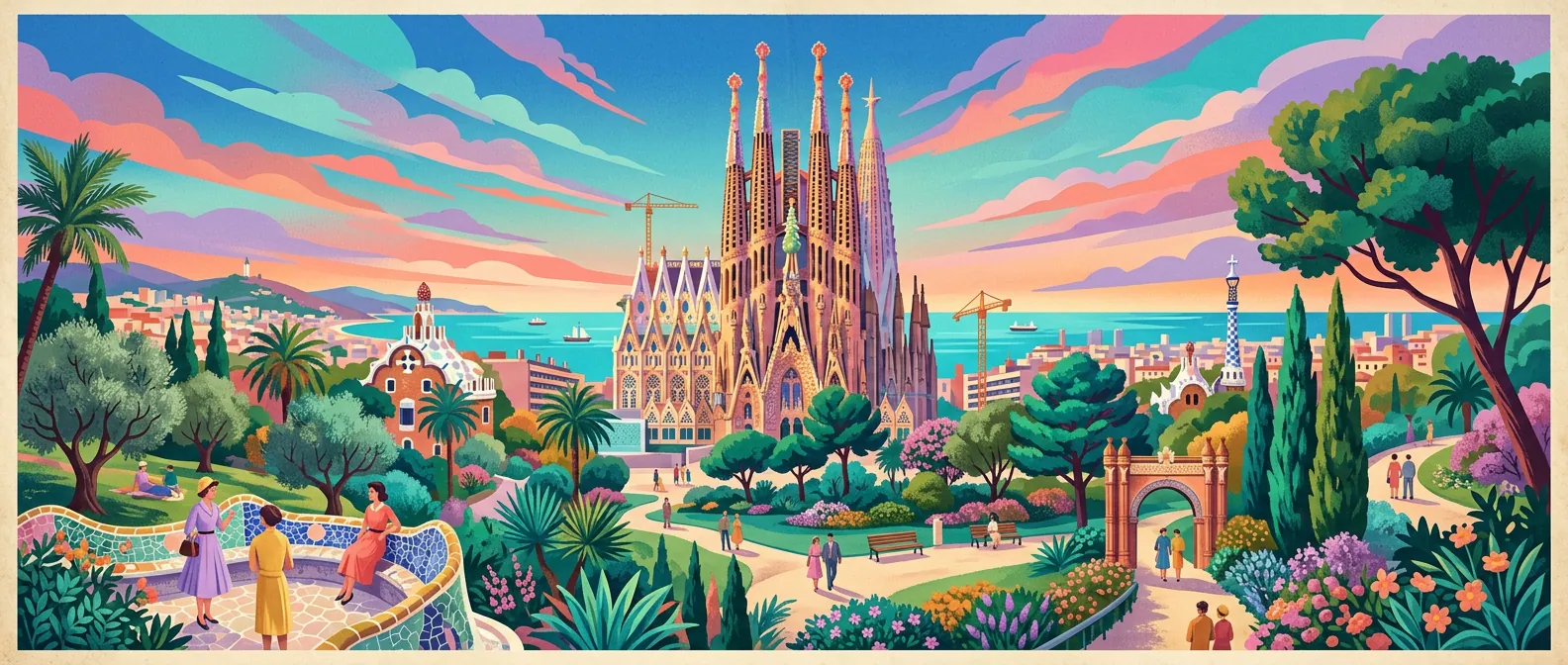 Landmarks and scenery of Spain