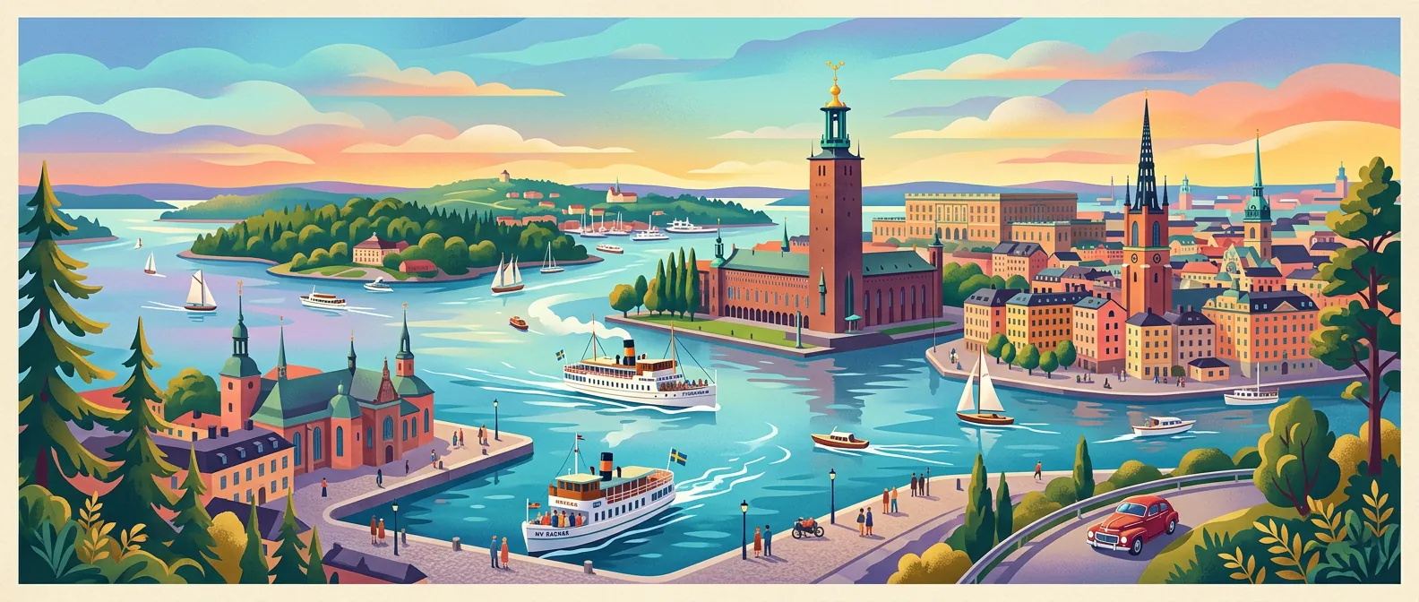 Landmarks and scenery of Sweden