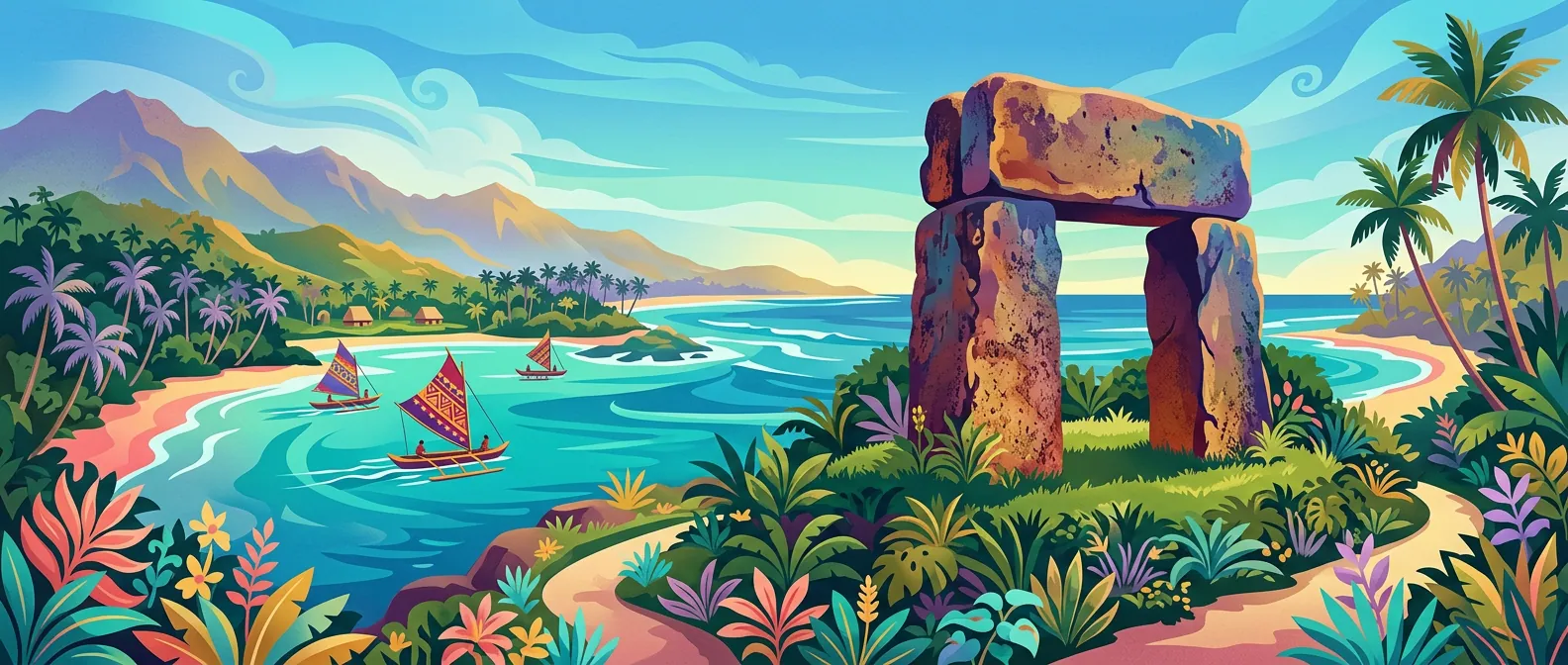 Landmarks and scenery of Tonga